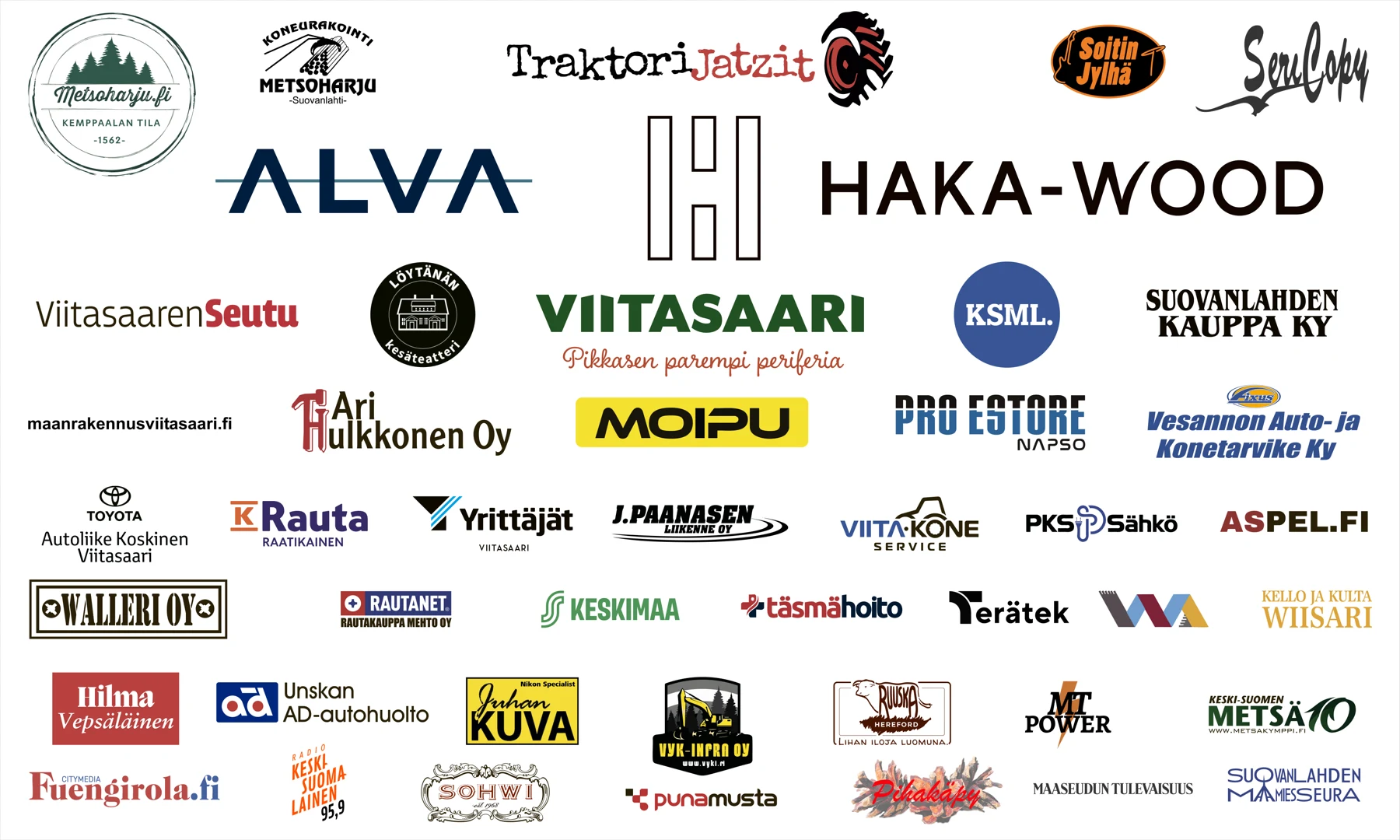 Logos of the Traktorijatzit 2026 partners